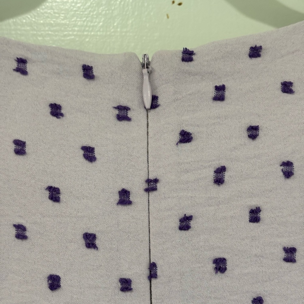 NWT Maggy London Lilac & Purple Polka Dot Midi Dress - Picture 8 of 11